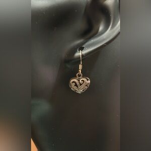 Dainty Filigree Hearts Dangle Drop Earrings
